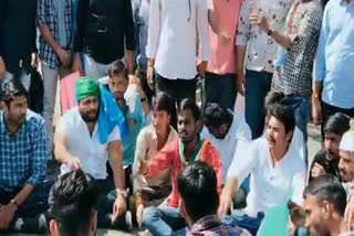 NSUI protest in Jaipur, जयपुर में एनएसयूआई का प्रदर्शन