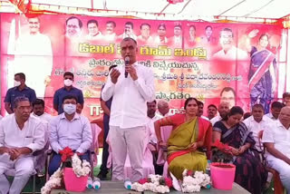 Minister Harish Rao started the double bedroom houses in medak district