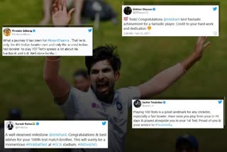 ishant sharma got many good wishes for his 100th test match