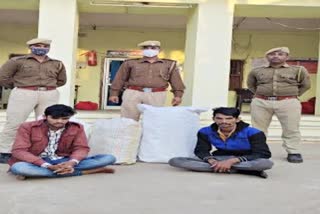 Chittorgarh news  crime in Chittorgarh  doda post seized  डोडा चूरा जप्त  चित्तौड़गढ़ न्यूज  नाकाबंदी