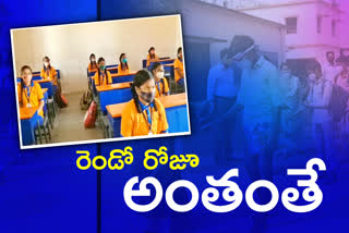 14 percent of students attended the second day of school in telangana