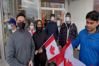 Protest in Canada against attacks on Hindu minorities by Khalistan supporters