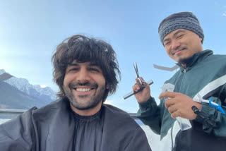 Kartik Aaryan gets haircut in Manali amid 'Bhool Bhulaiyaa 2' schedule