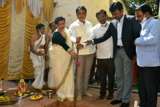 DCM Ashwath Narayan lays foundation stone for Govt Collage