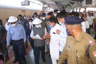 North Western Railway General Manager arrives Hanumangarh, उत्तर पश्चिम रेलवे महाप्रबंधक पहुंचे हनुमानगढ़