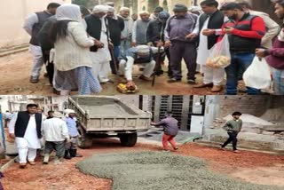 Corporation councilor started construction of streets in Najafgarh