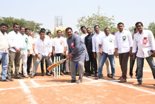 MLA Sunke Ravishankar inaugurated the cricket tournament