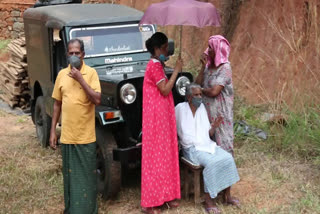 കുത്തിയിരിപ്പ് സമരം  sit-in protest pullukandam  പുല്ലകണ്ടം  വിവി ജോയി