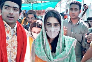 Sara Ali Khan in ajmer  Amrita Singh  Khawaja Gharib Nawaz  Ajmer Sharif Dargah  सारा अली खान  अभिनेत्री अमृता सिंह  दरगाह  Dargah  अजमेर न्यूज  ख्वाजा गरीब नवाज