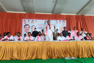 minister harish rao participated in mlc election campaign candidate for surabhi vani devi at ibrahimpatnam in rangareddy