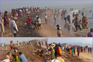 peoples-celebrated-magh-purnima-at-bhimili-beach-visakhapatnam-district