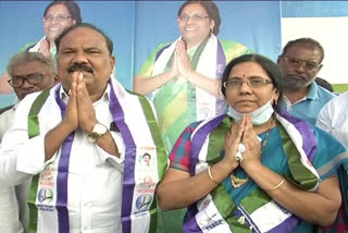 muncipal election campaign by ycp candidate in guntur