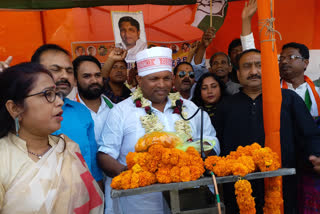 Demonstration against rising prices of petrol and diesel.