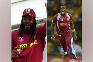 Chris Gayle and Fidel Edwards