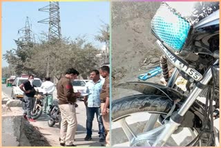 bike rider died on the spot due to an accident on Rohini Road in Kiradi