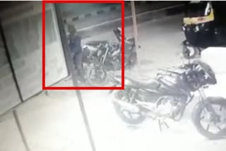 Bike theft  scene captured on CCTV