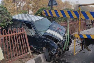 The road accident took place at Jeedimetla village in Medchal district. The police who registered the case are investigating
