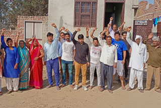 surya nagar people protest for electricity water and street construction in bhiwani