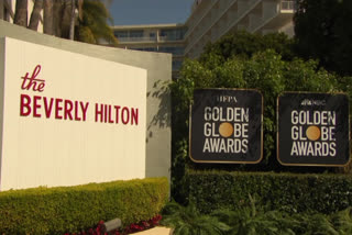 Crews in place for Golden Globes at the Beverly Hilton