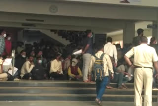 lack of seating arrangements during health department exams nashik