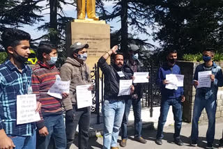 NSUI protest in shimla