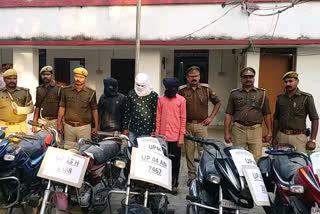 सुलतानपुर में बाइक चोर गिरफ्तार.