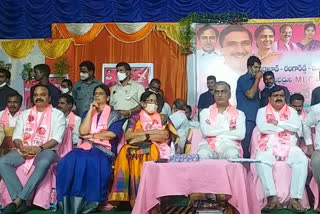 minister harish rao campaign at vikarabad on mlc election