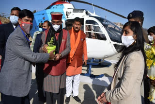 Uttarakhand CM reaches Gairsain for state Assembly session