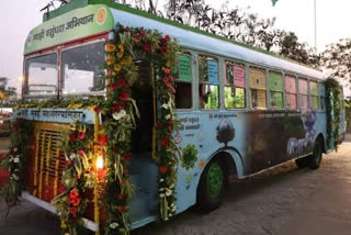 unused buses covert into envornment awareness chariot in new mumbai