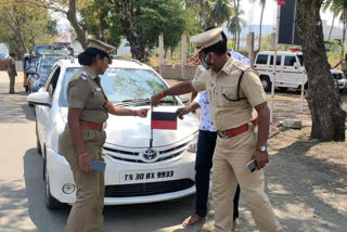 சட்டப்பேரவை தேர்தல் வாகன தணிக்கை தர்மபுரி Election Flying Guards Election Flying Guards search in Thoppur check post Thoppur check post