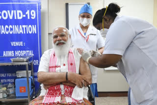 Bharat Biotech  Prime Minister Narendra Modi receives vaccination  Aatmanirbhar Bharat  COVAXIN jab  COVID 19 Vaccine  India covid vaccination drive  ഭാരത് ബയോടെക്ക്  നരേന്ദ്രമോദി  കൊവാക്‌സിൻ