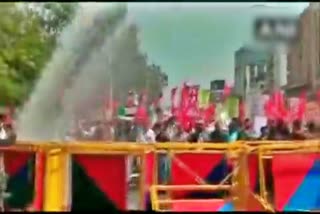 Police use water cannon to disperse protesters in  Patna