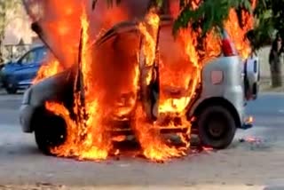 जोधपुर न्यूज, fire broke out in car