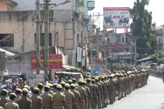 flag rally in dharmapuri