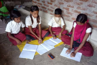 Government school children studying social media