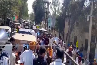 tractor march in sriganganagar,  carrot mandi in sriganganagar