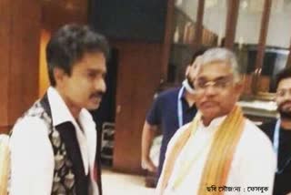 Dilip Ghosh meeting Nachiketa Chakraborty