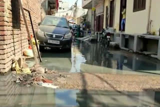 water logging problem in burari