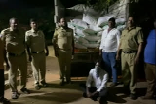 Seizure of 80 bags of ration rice in Naidupet
