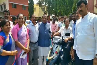 Three wheeler distributed to Specially abled