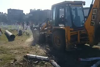 Municipal team removed encroachment