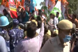 Fuel price hike: Youth Congress stages protest outside petroleum ministry