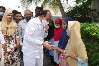 home minister mahmood ali visited orphan childrens today on the occasion of his birthday