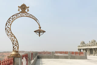 New lighting around Yadadri temple at yadagirigutta