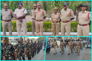 police parade was held in chirala over municipal elections to be held