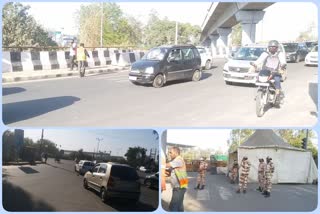 Security at Kalindi Kunj border in delhi