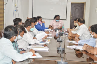 Collector Rajiv Gandhi Hanumanth held a meeting with officials of various departments in Warangal Urban District