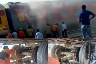 running train caught fire in kota,  train caught fire in kota