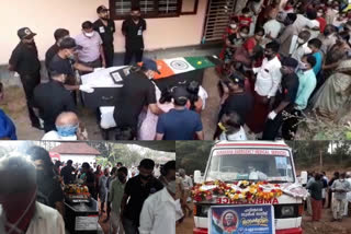 Tearful prostration of a soldier who died in a truck accident in North Sikkim  soldier  truck accident  North Sikkim  സിക്കിമില്‍ വാഹനാപകടത്തില്‍ മരിച്ച സൈനികന് നാടിന്‍റെ അന്ത്യാഞ്ജലി  സൈനികന് നാടിന്‍റെ അന്ത്യാഞ്ജലി  ഹവിൽദാർ സുധീഷ് കുമാര്‍