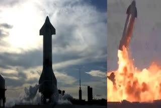 SpaceX Starship prototype SN10 explodes minutes later after landing  സാൻ ഫ്രാൻസിസ്കോ  എസ്‌എൻ‌10  SpaceX Starship prototype SN10  എലോൺ മസ്‌ക്  സ്‌പേസ് എക്‌സ് സ്‌റ്റാർഷിപ്പ്  ടെക്‌സാസ്  texas  Elon Musk  San Francisco  എസ്എൻ9  sn9